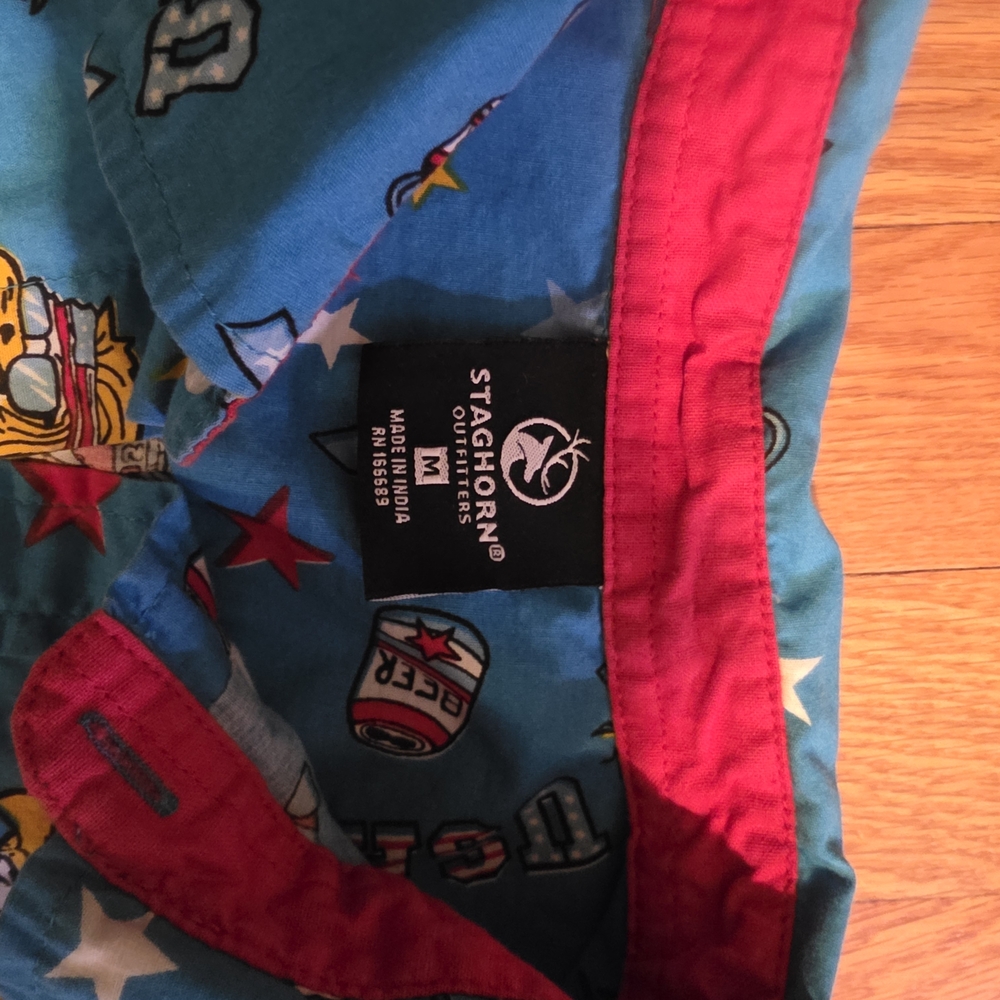 Staghorn USA Fourth Of July Short Sleeve Button-Up Shirt - Picture 4 of 4